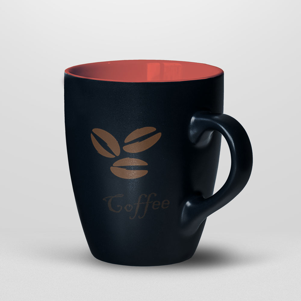 mug-red White Printed Coffee Mug